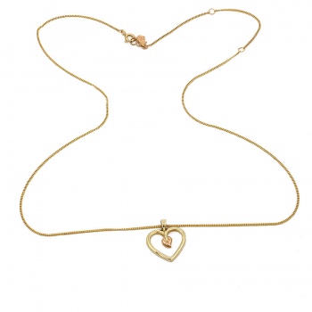 9ct gold Clogau heart Pendant with chain